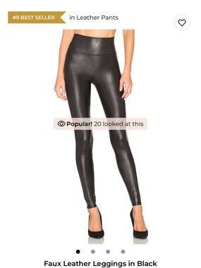 SPANX Faux Leather Leggings — Black High-Waist